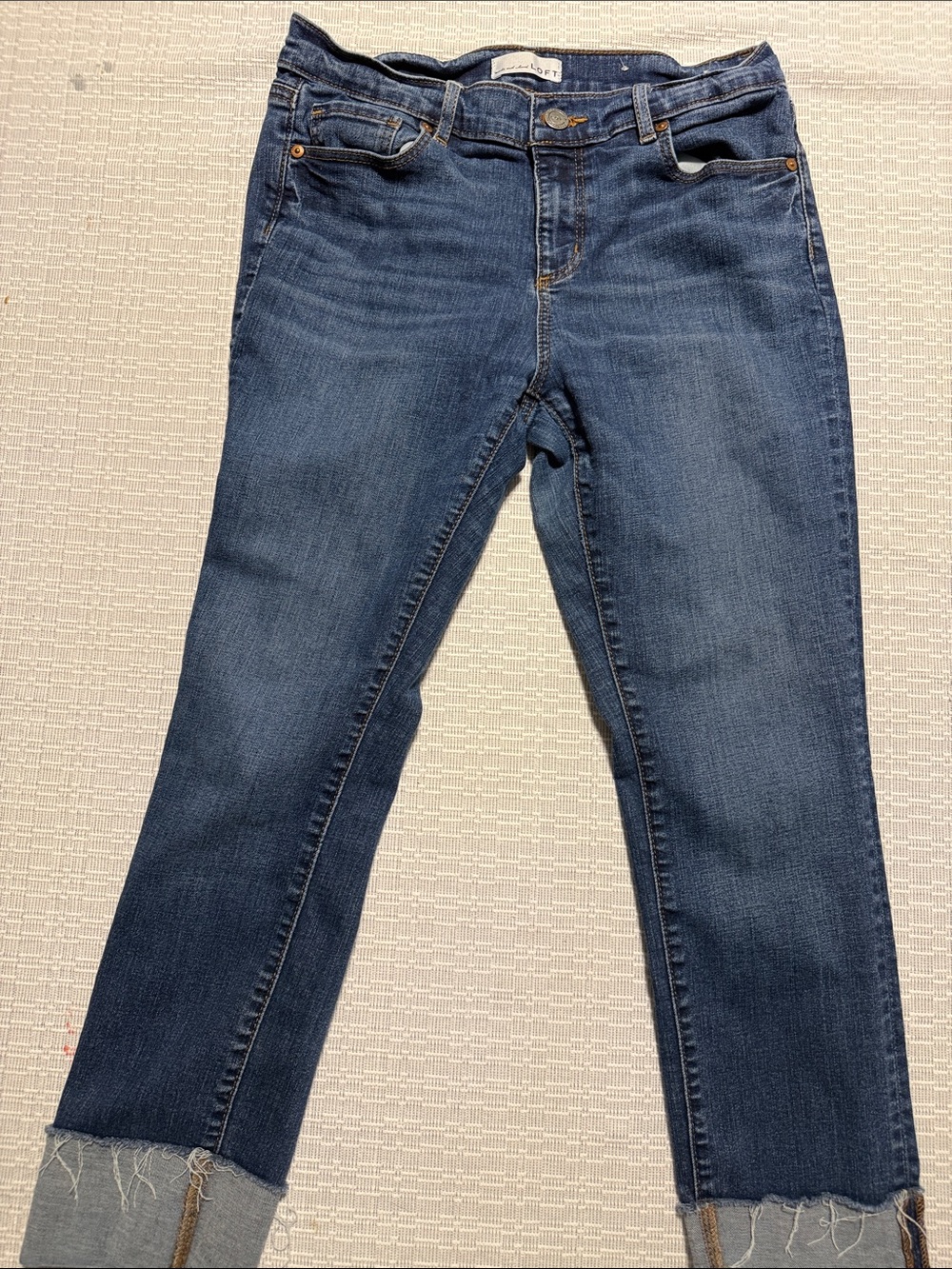 LOFT Women's Medium Dark Blue Straight Leg Jeans